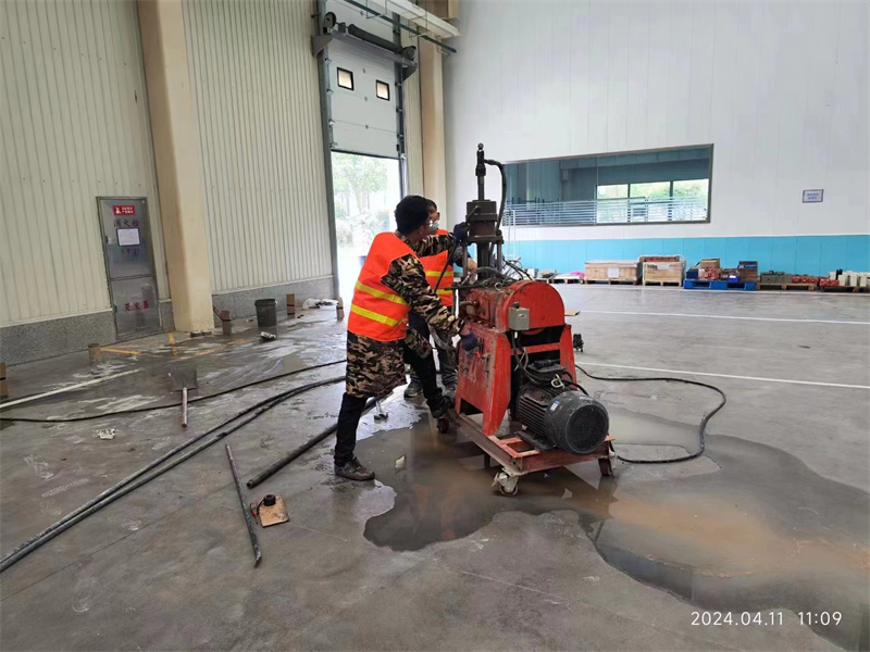 船山厂房地面下沉塌陷注浆加固施工